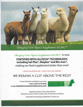 Glengary Alpaca Nutrition and Alpacas Logo