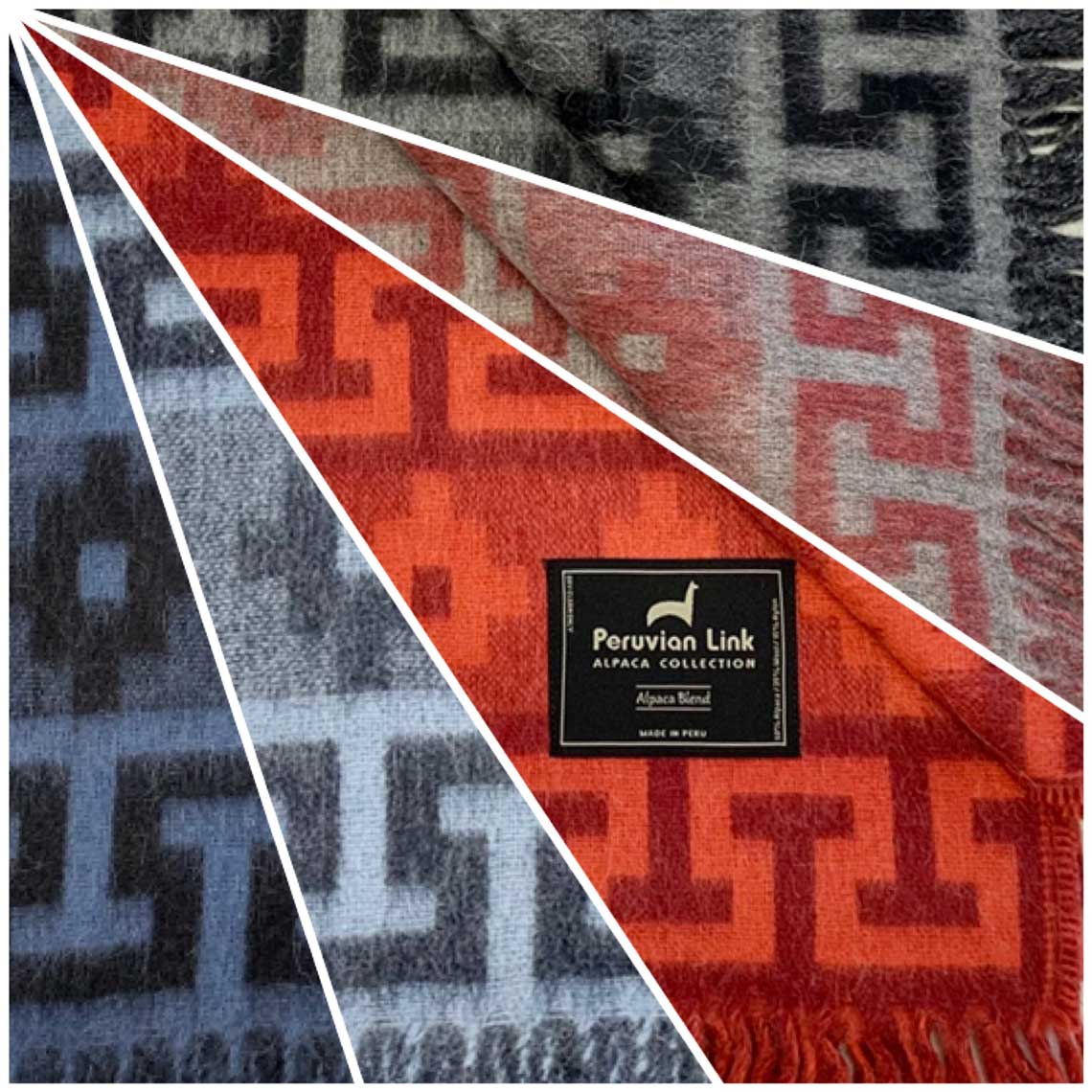 Alpaca motif throws
